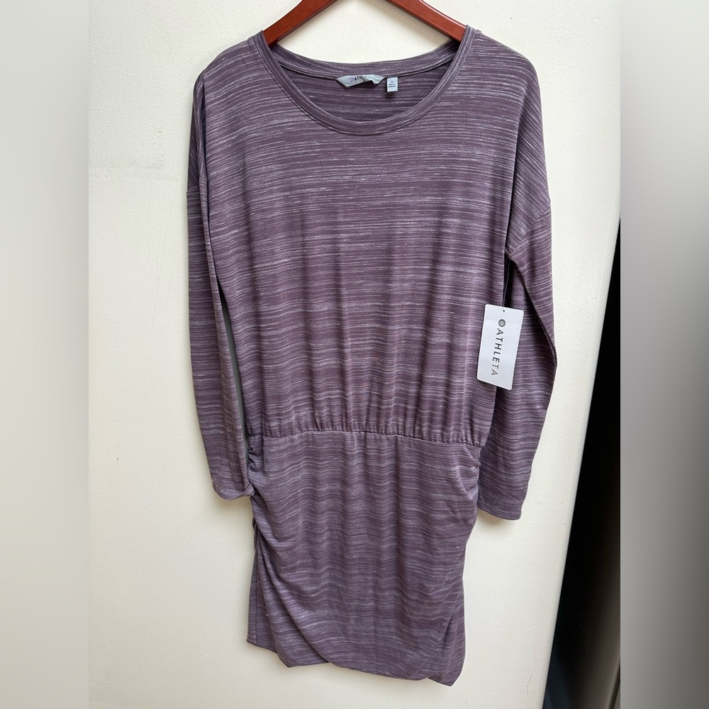 NWT Athleta Avenues Striped Tunic Dress - Picture 2 of 6